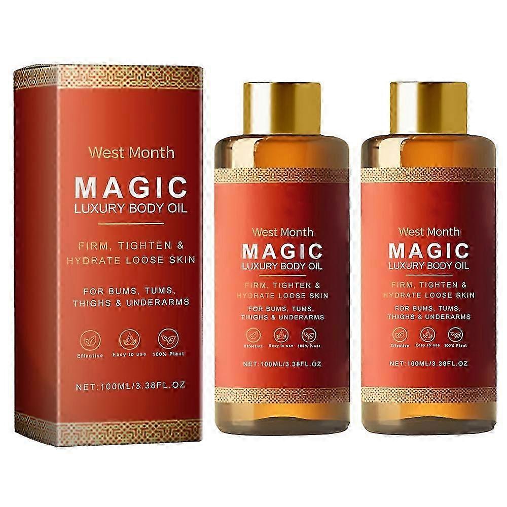 Magic vartaloöljy - 100ml, täyteläinen, kiinteyttää, kiinteyttää ja kosteuttaa ihoa, reisiä ja vatsaa