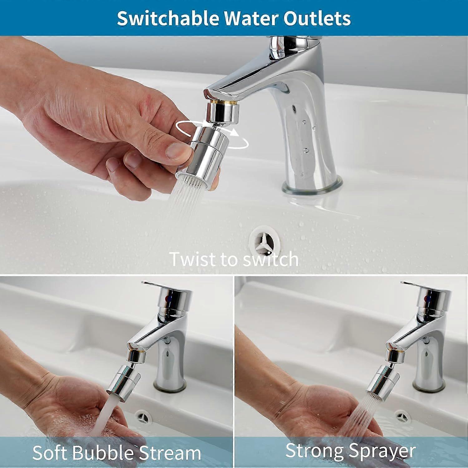 Kitchen Sink Faucet Aerator - 360 Degree Rotation