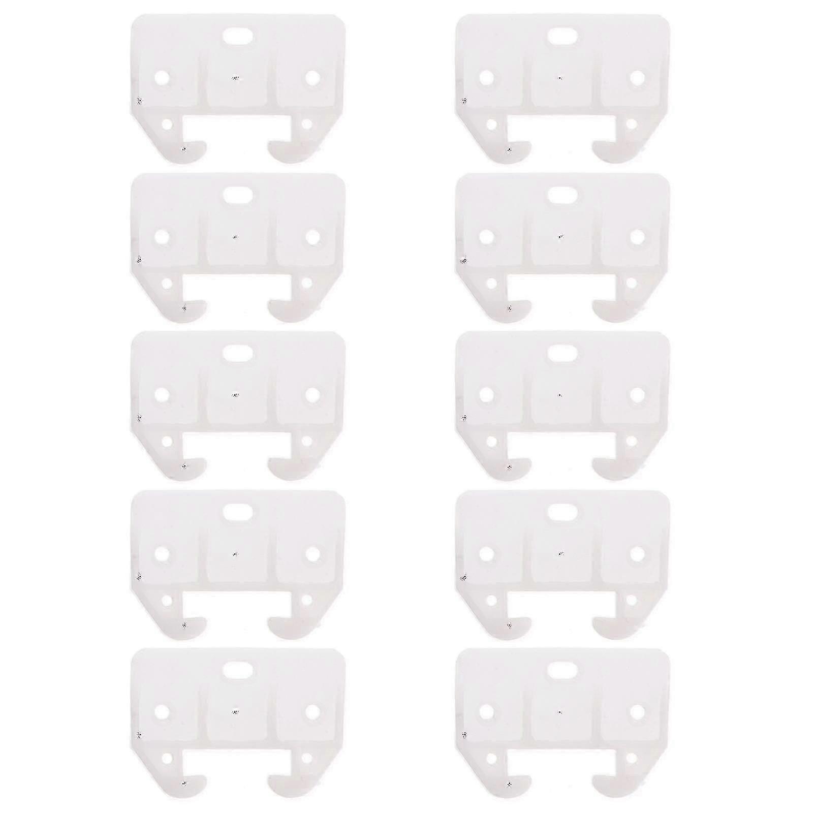 10pcs Plastic Drawer Track Guides Slides Replacement Furniture Parts (white) A