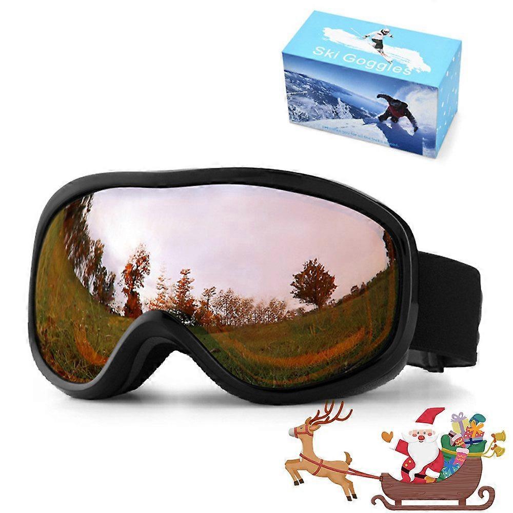 Windproof ski goggles OTG design with UV protection, anti-fog function, and durable comfort.