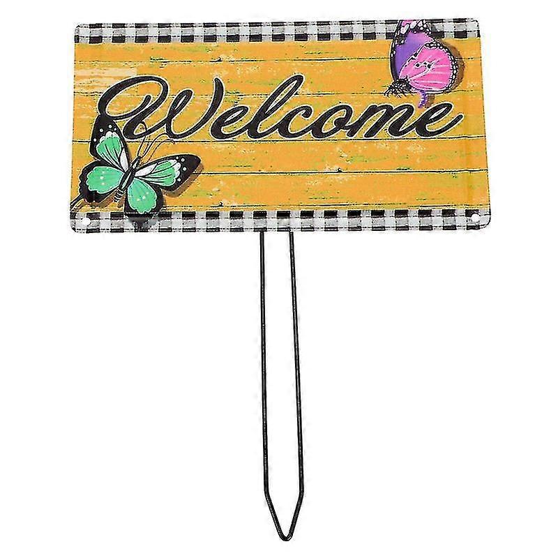 1pcs Garden Insert Welcome Board