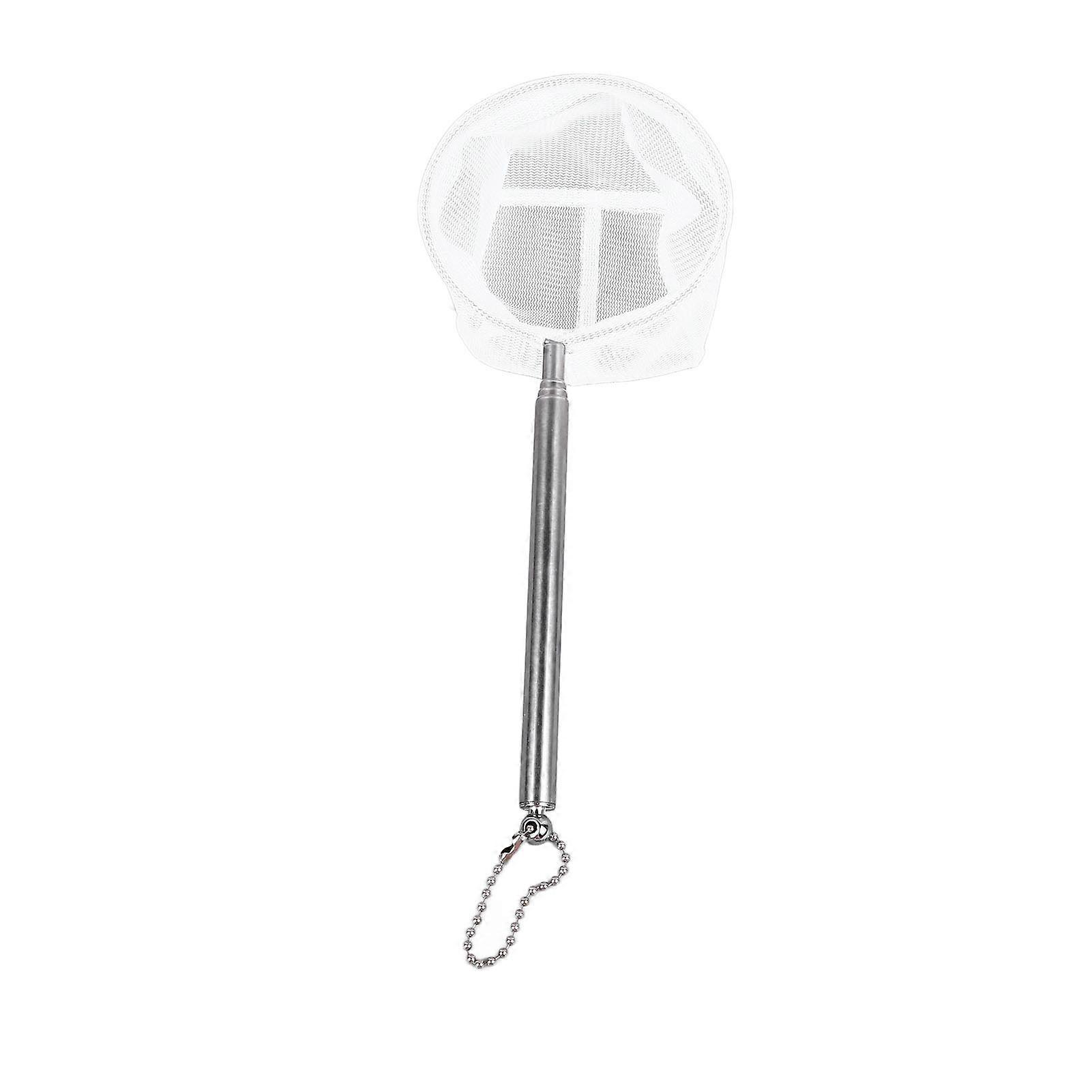 Telescopic Aquarium Fish Fine Mesh Round Net with Extendable Stainless Steel Handle for Fish Tank