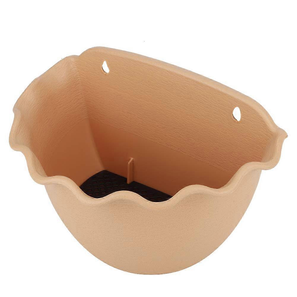 Large Plastic Wall Mounted Flower Pot for Garden Balcony - Weather-Resistant, Durable, Space-Saving Planter in White