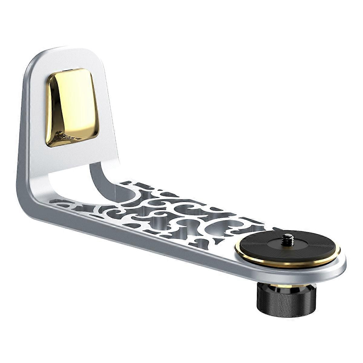 Wall Mount Projector Stand Sturdy Aluminium Alloy Metal Bracket Multi-Angle Compatible with Most Projectors Silver Gray