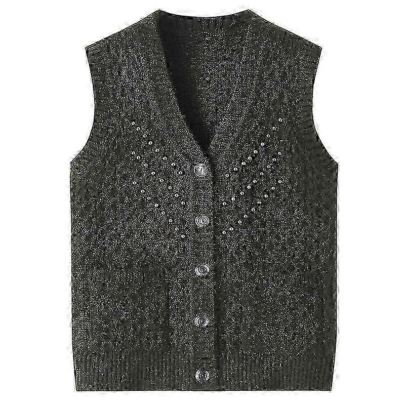 Elegant V-hals vest for modne kvinner, vår høst vest frakk