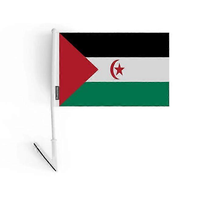 Adhesive Flag – Sahrawi Arab Democratic Republic – 14 x 21 cm – Soft Polyester – Easy to Stick – 5 pieces