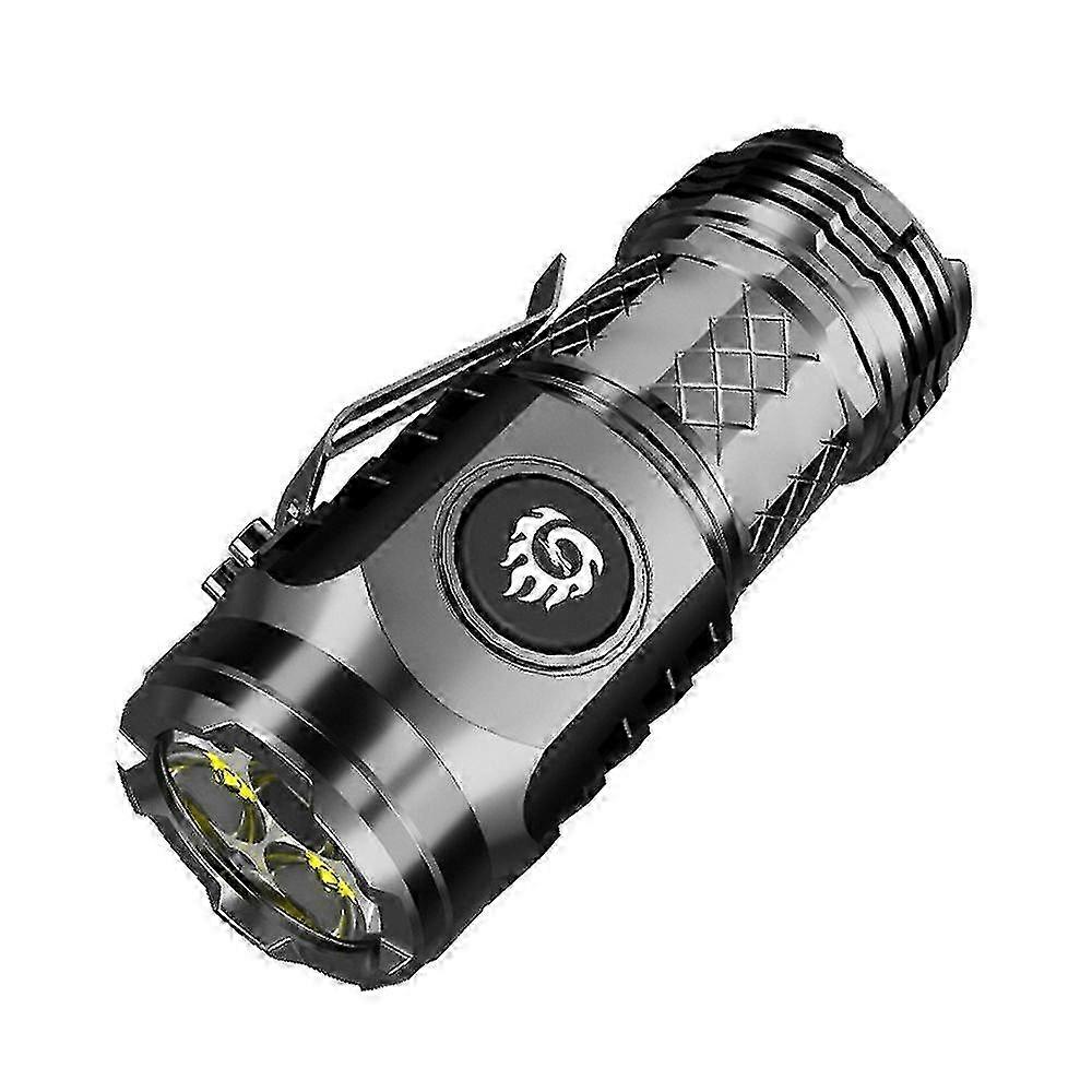 USB Rechargeable Mini Tactical Flashlight with 3 Cores