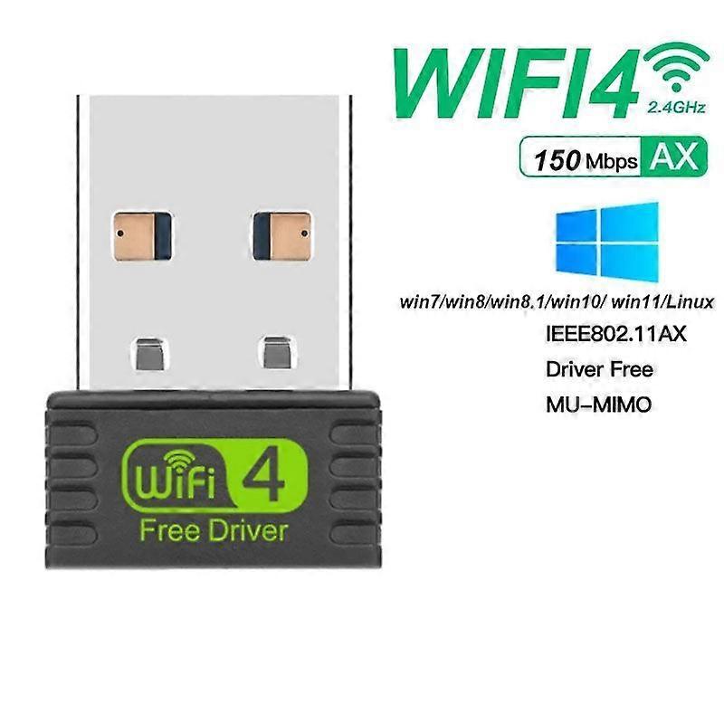 2,4 GHz Wireless Network Card WIFI 4 USB Adapter Kostenloses Laufwerk USB Ethernet Wifi Dongle Lan Card Receiver (Optionen Free Drive)