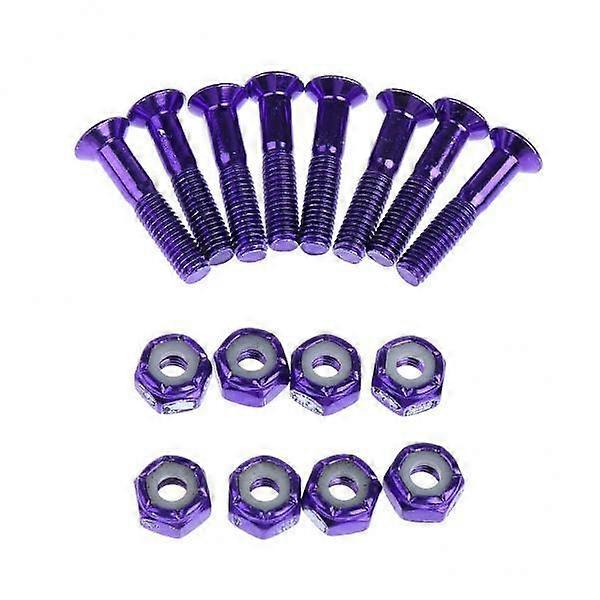 2x8pcs交換用スケートボードトラックハードウェアセットロングボードネジボルト