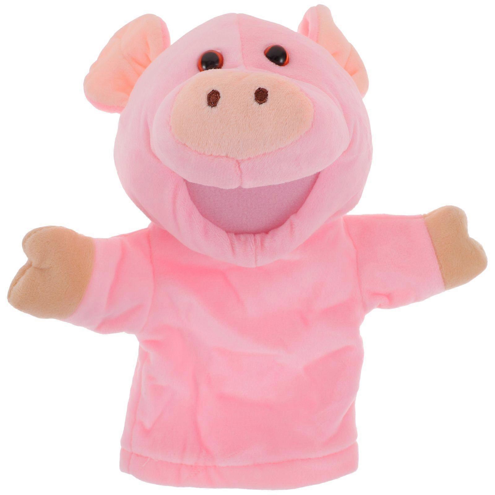 Early Educational Plush Toy Parent-kid Interactive Hand Puppet Adorable Plush Toy Pig