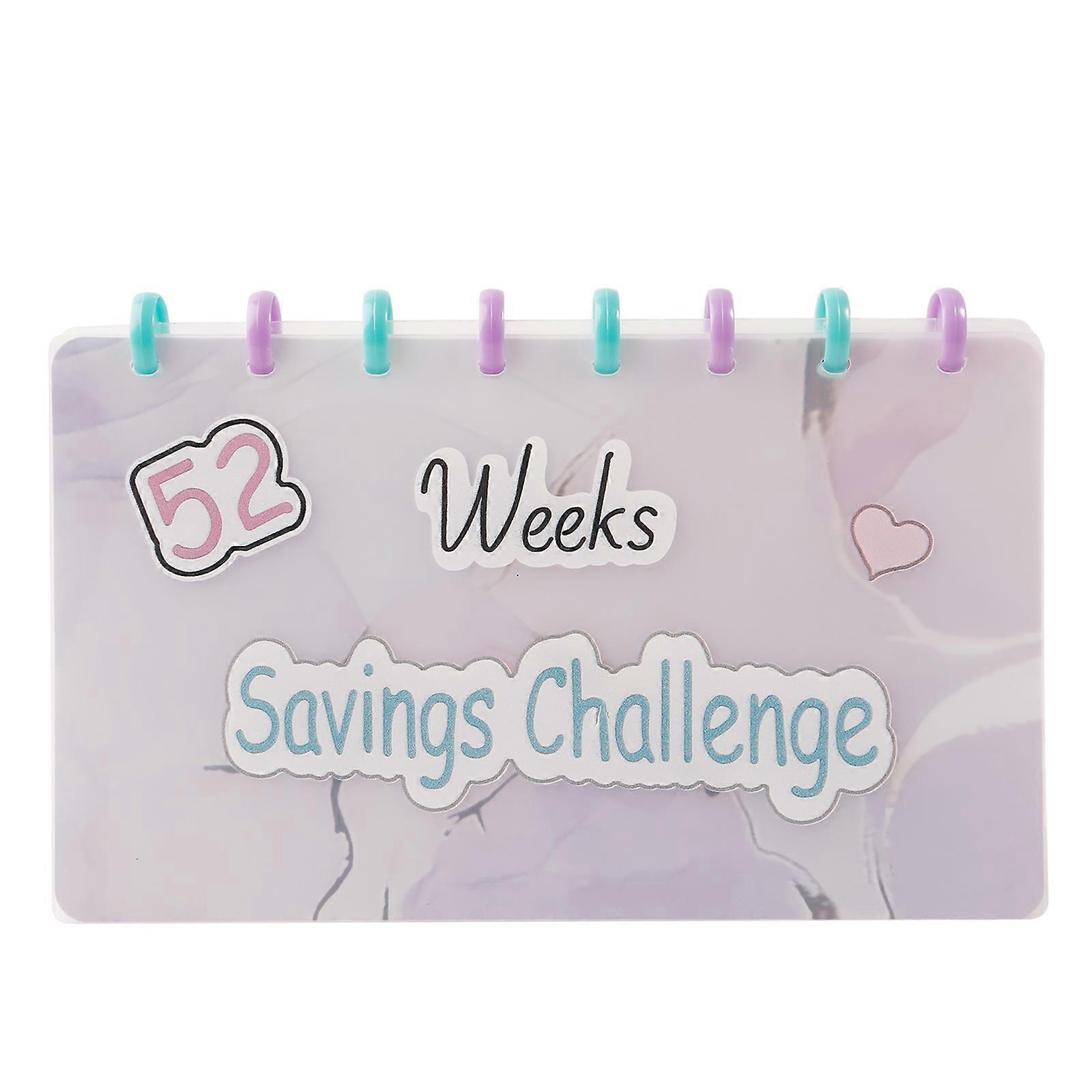Savings Challenge Book with Envelopes 52 Week Saving Challenge Binder PVC Waterproof Budget Book Holder