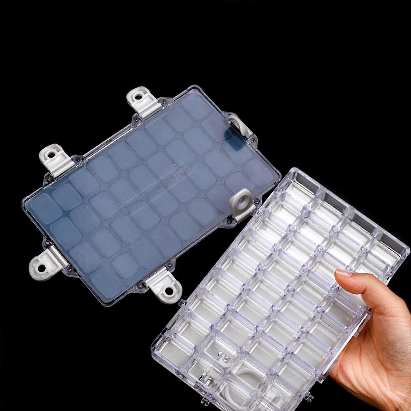 24/36/50 Grids Watercolor Paint Storage-Palette Box Moisturizing Watercolor-Palette Case for Artists Students Beginners Multicolor