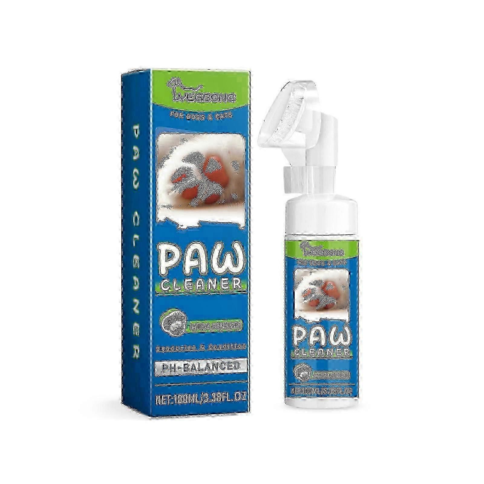 منظف القدم للحيوانات الأليفة والقطط غسل الكفوف منظف القدم رغوة العناية بالقدم