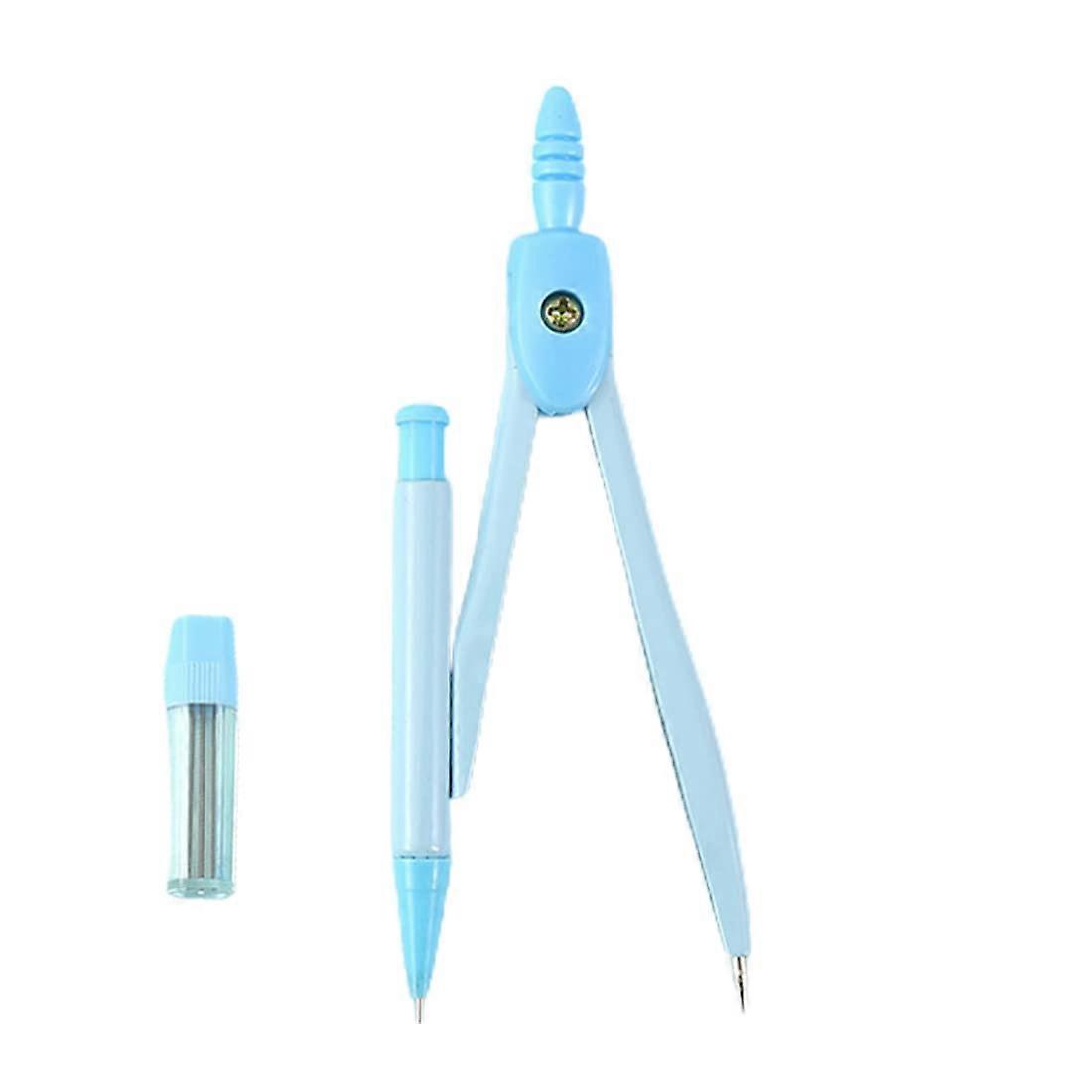1 x Compass, Geometry Compass with Retractable Pencil, 0.7 mm Lead (Blue)