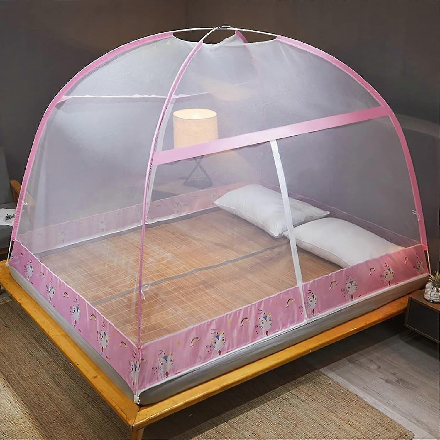 Mosquito net canopy, portable travel mosquito net with double door, foldable mosquito net with double door (H, 1.8 m) H 1.8M