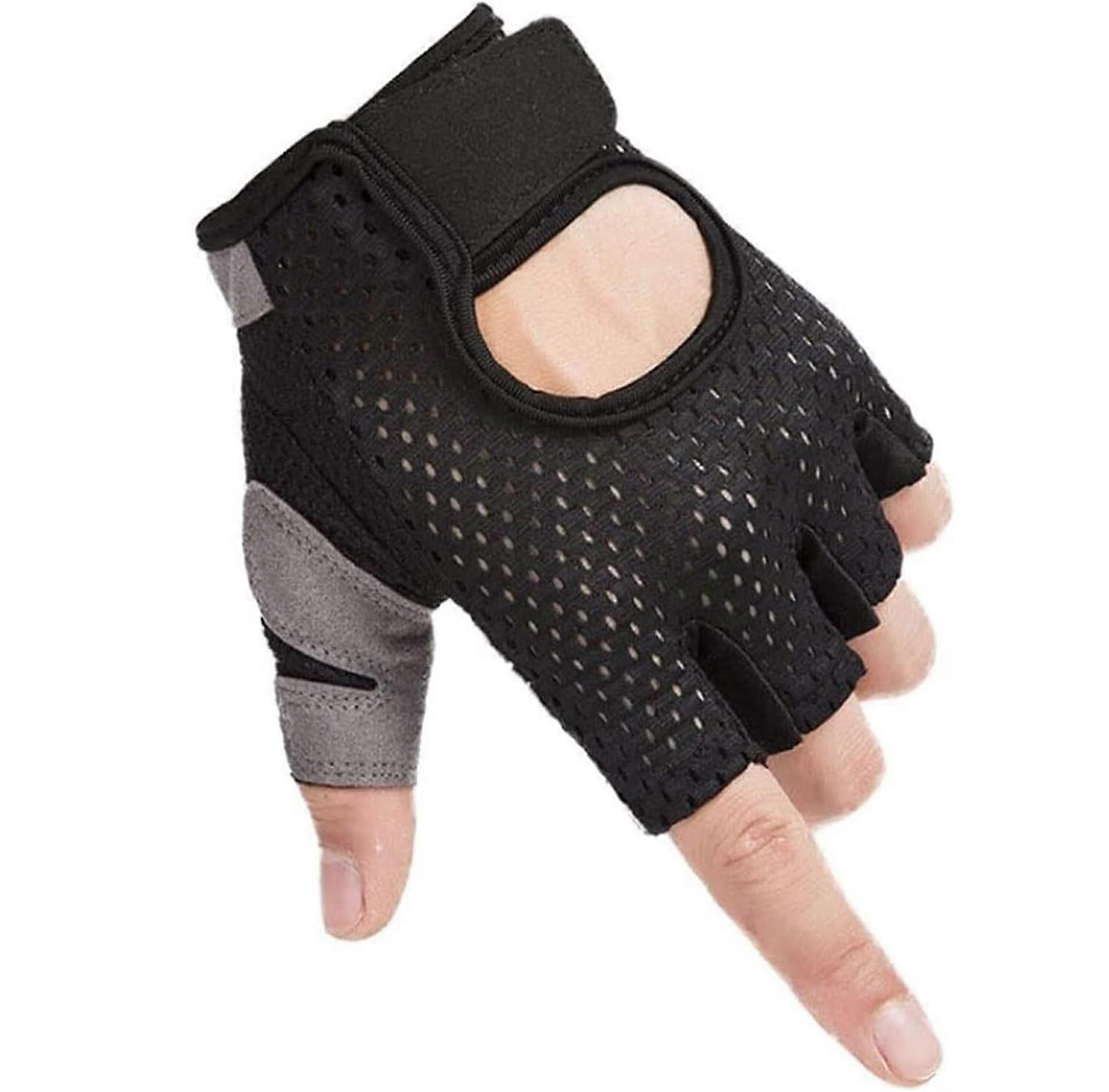 Sporthandschuhe Handschuhe für Herren, Sporthandschuhe, Fitness-, Crosstraining-, Gewichtheber- und Outdoor-Sporthandschuhe Motocross schwarz L