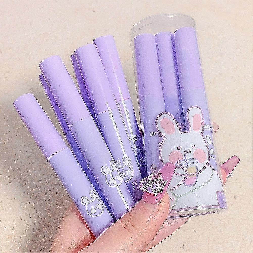 Naughty Rabbit Lip Glaze Set, 6 Pcs Matte Velvet Non-Sticky Lipstick Gift Set