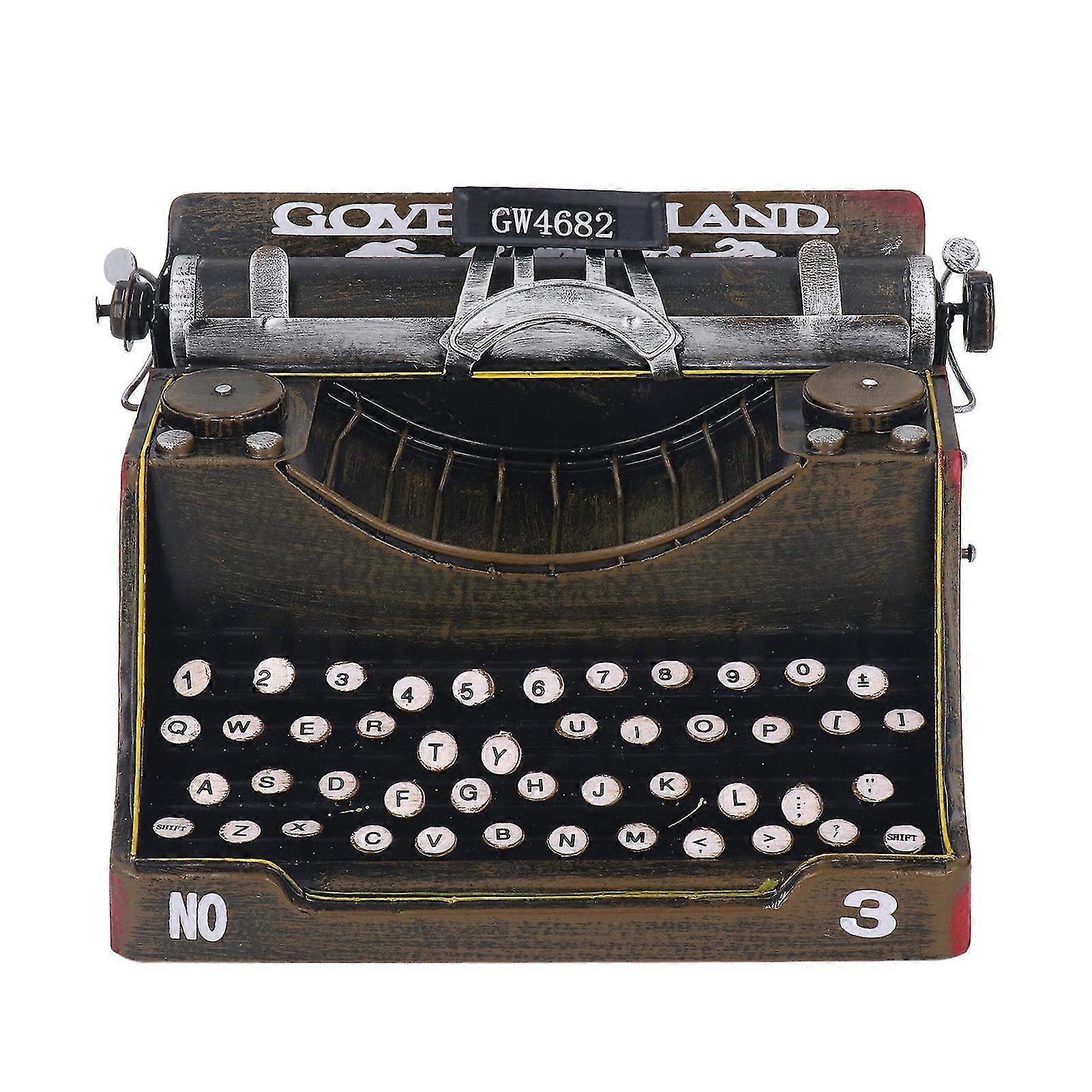 Décoration de machine à écrire rétro vintage robuste élégant modèle de machine à écrire rétro accessoire pour les maisons salons studios bureaux