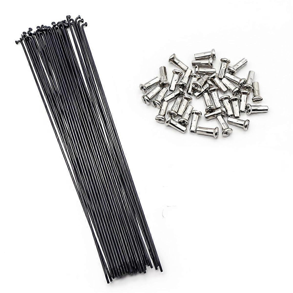 36 Pieces 14G Black Spoke J Bend Stainless Steel Bicycle Spokes with Nipples 101300mm for MTB, EBike, City Bikes Replacement/Repair Spokes 181 mm