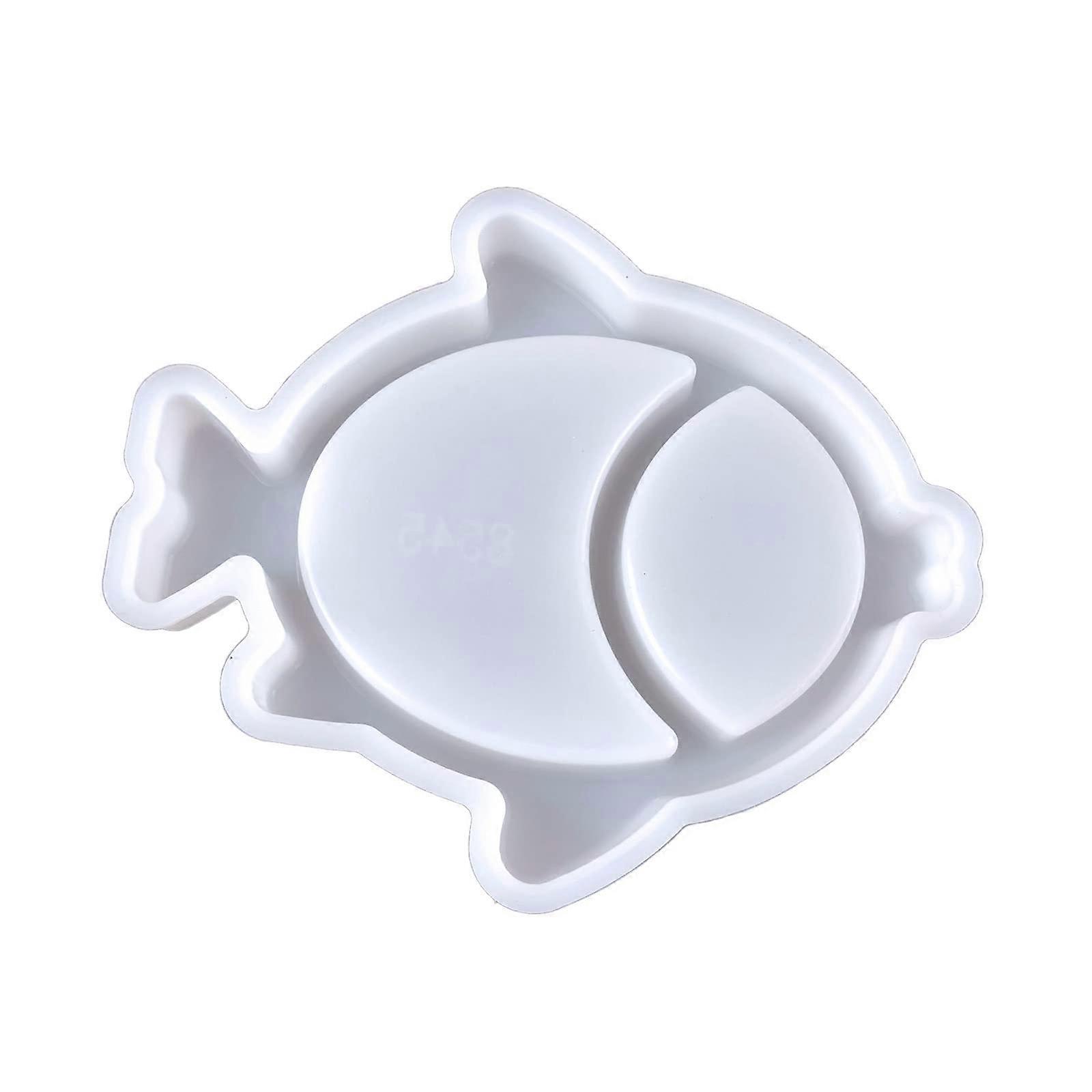 Vintage Silicone Heart Fish Mold for Epoxy Resin with Storage Jar, 3D Shape, Durable Material, Perfect for Crafting