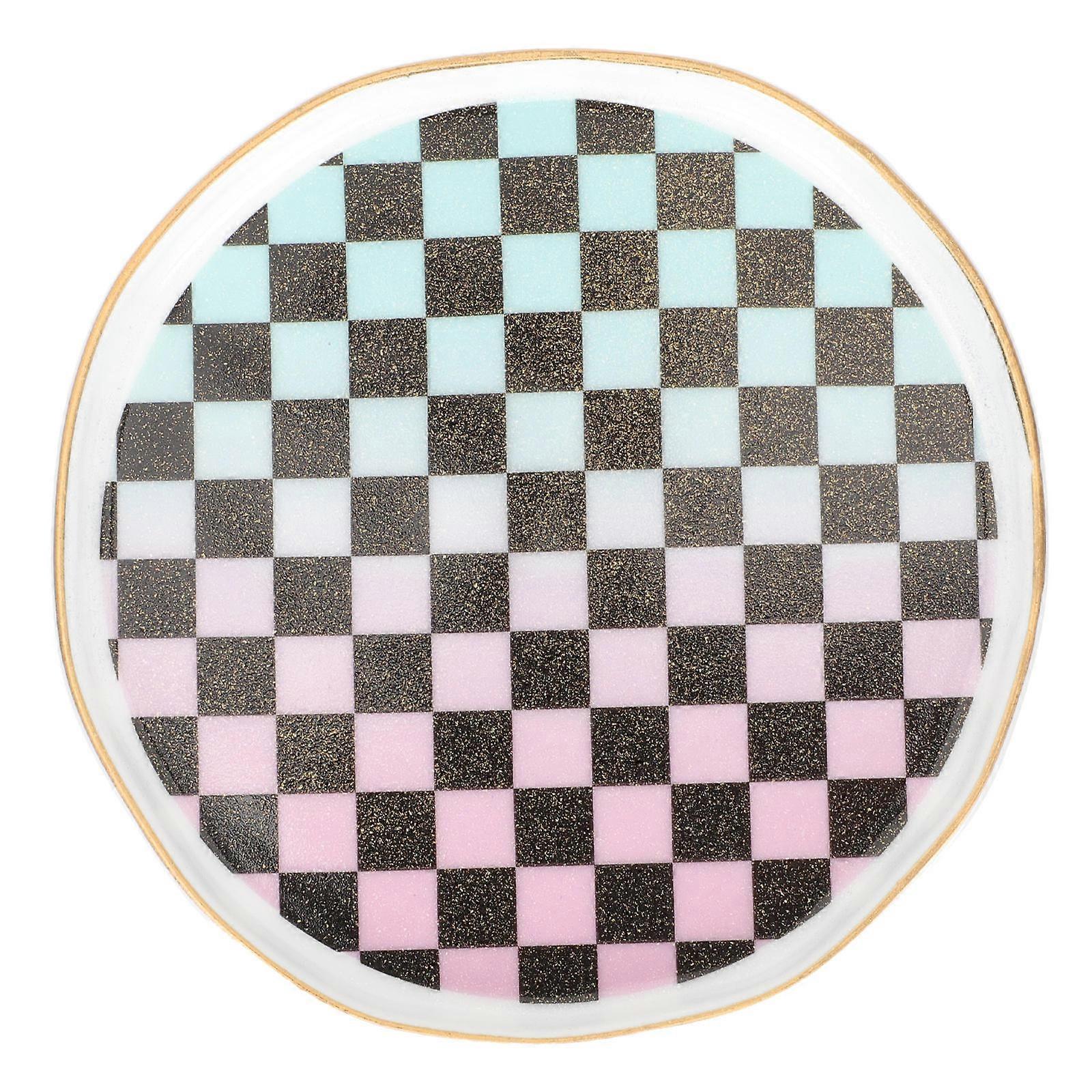 Nordic Style Checkerboard Jewelry Tray for Organizing Jewelry, Desserts, Seasonings – Versatile Storage for Home, Bathroom, Vanity Countertop