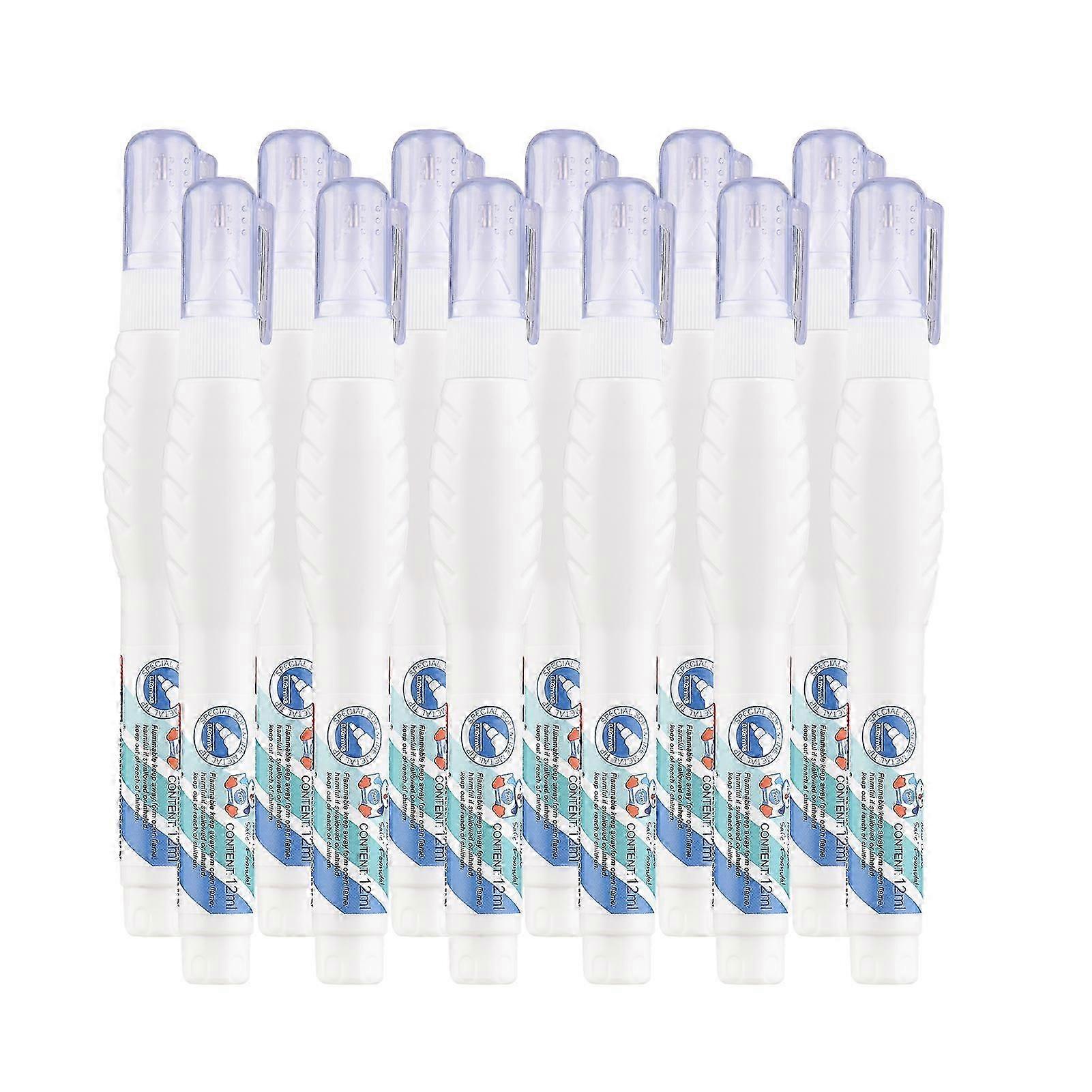 12 Packs Correction Pen Set Correction Fluid Whiteout Correction Liquid Fine Point 7ml For Office School And Home