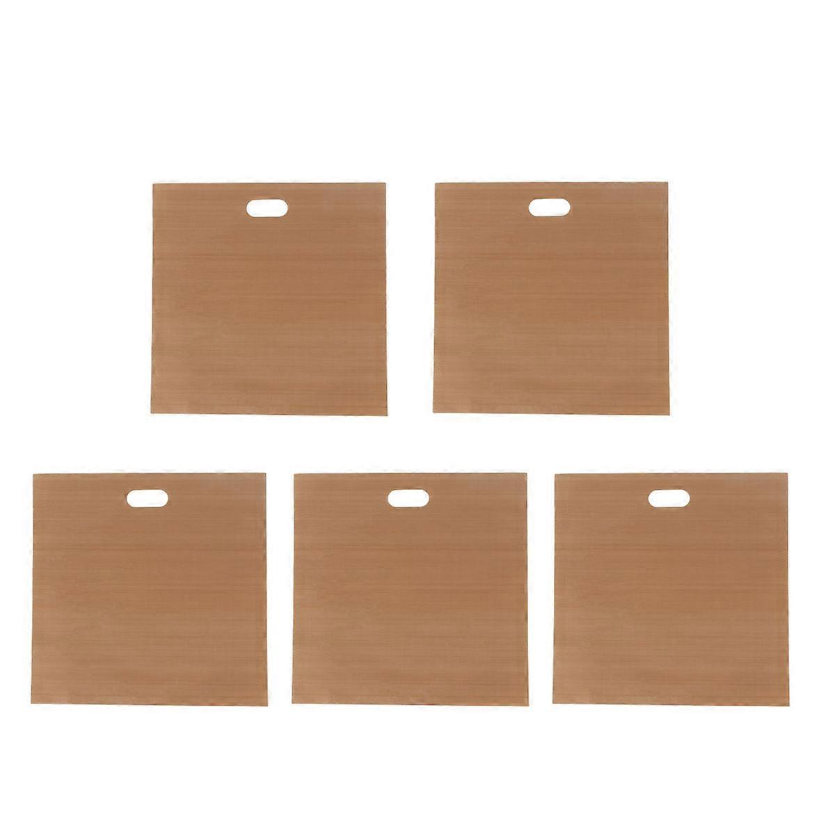 Bakery Bags Toast Bread Bags Chocolate Square Material Storage 5Pcs