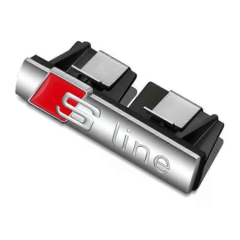 Car SLINE Front Grille Badge Body Trunk Decoration Sticker Auto Emblem Accessories Suitable for Sline A1 A3 A4 A5 A6 A7 A8 Q2 Q3 Q5