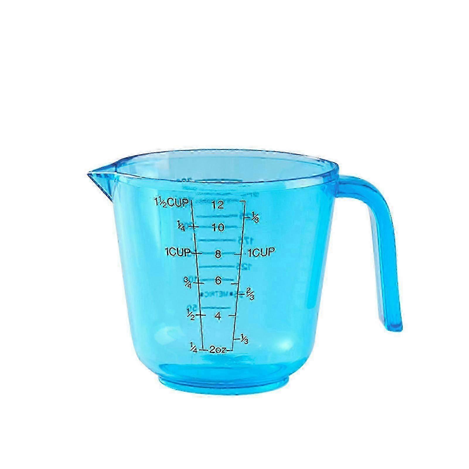 Clear Scale Measuring Cup with Handle Plastic Graduated Measuring Mugs for Kitchen hwy