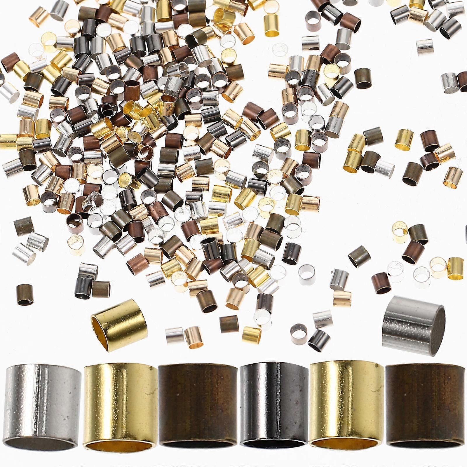 2000pcs Crimping Beads for DIY Jewelry Making – Premium Tube Beads for Bracelets, Necklaces, Anklets, and Earrings – Unique Retro Colors for Craft