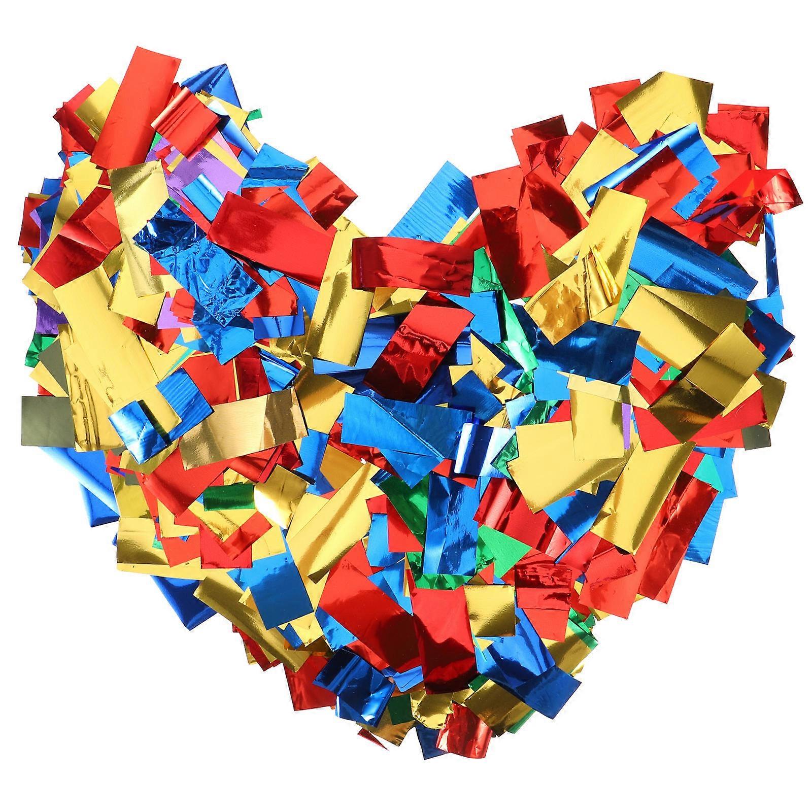 Bridal Table Confetti Set Party Colored Paper Decorative Wedding Events Balloon Filling Assorted Color Square Style Four 1Set