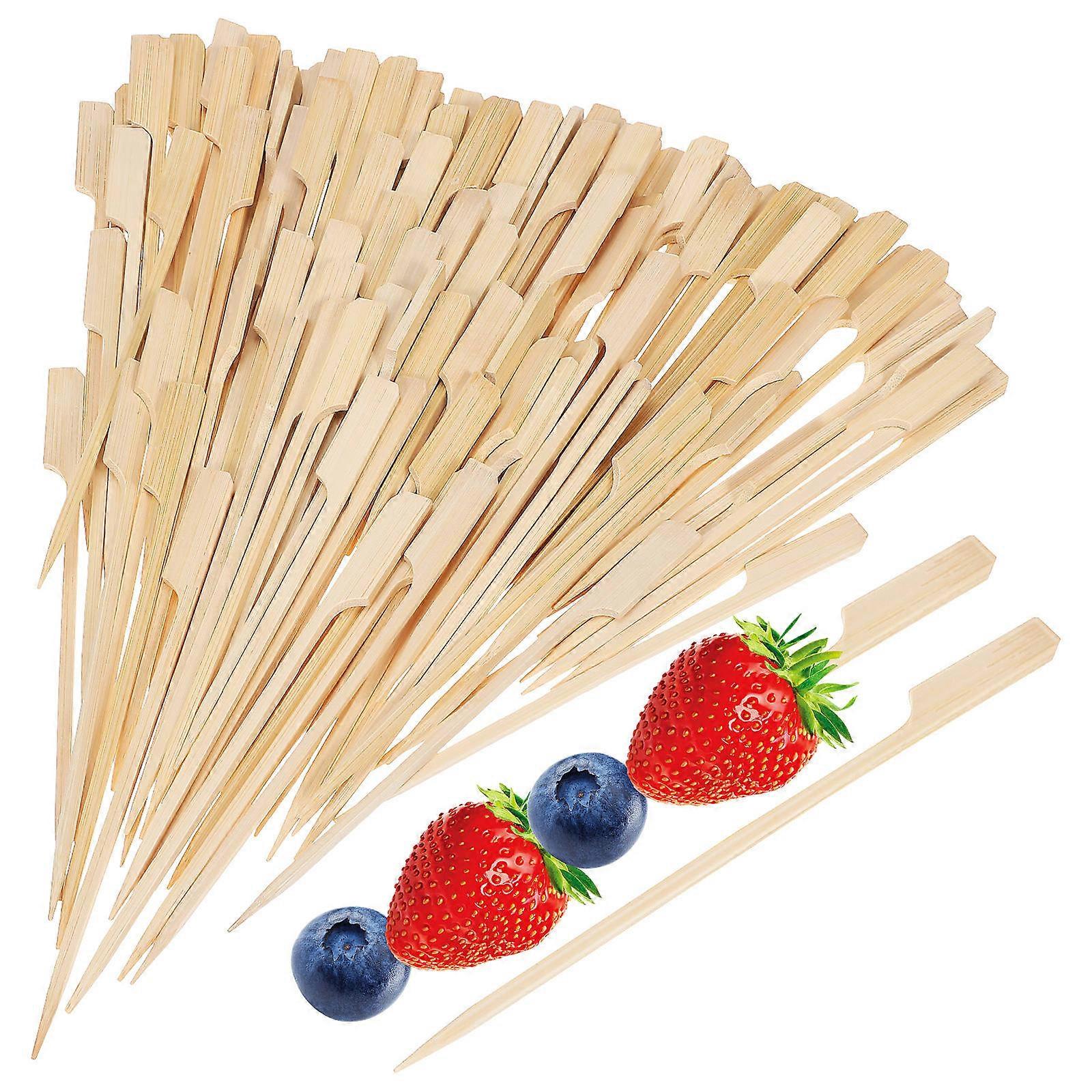 Skewers For Grilling Disposable Bamboo Paddle Picks Large Gatherings Wide Versatility Beige 15.00X1.00X1.00CM 200Pcs