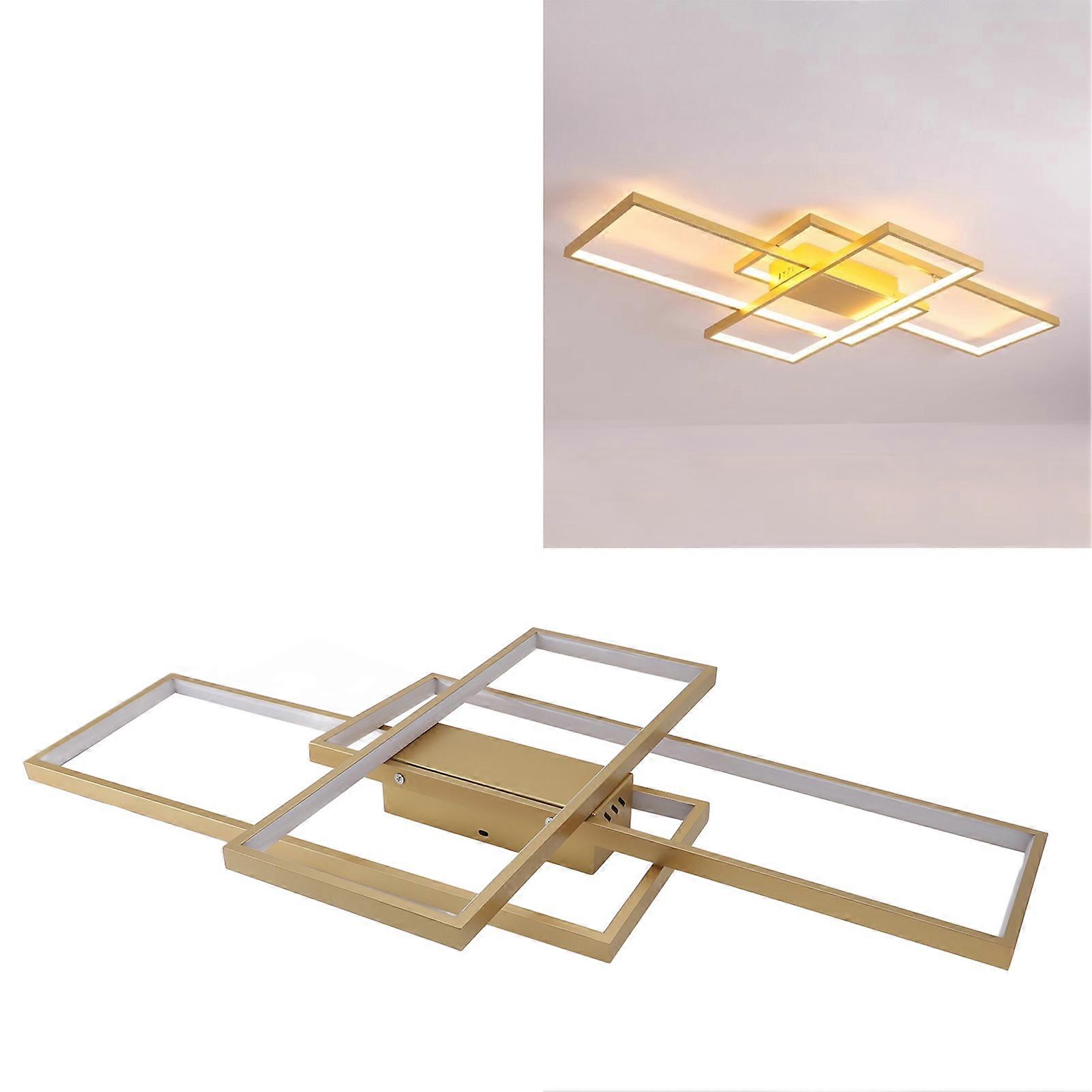 Modern LED Ceiling Light Minimalism Style Rectangular Stepless Dimmable LED Flush Mount Ceiling Light with Remote Control Memory Function 100‑265V Ha