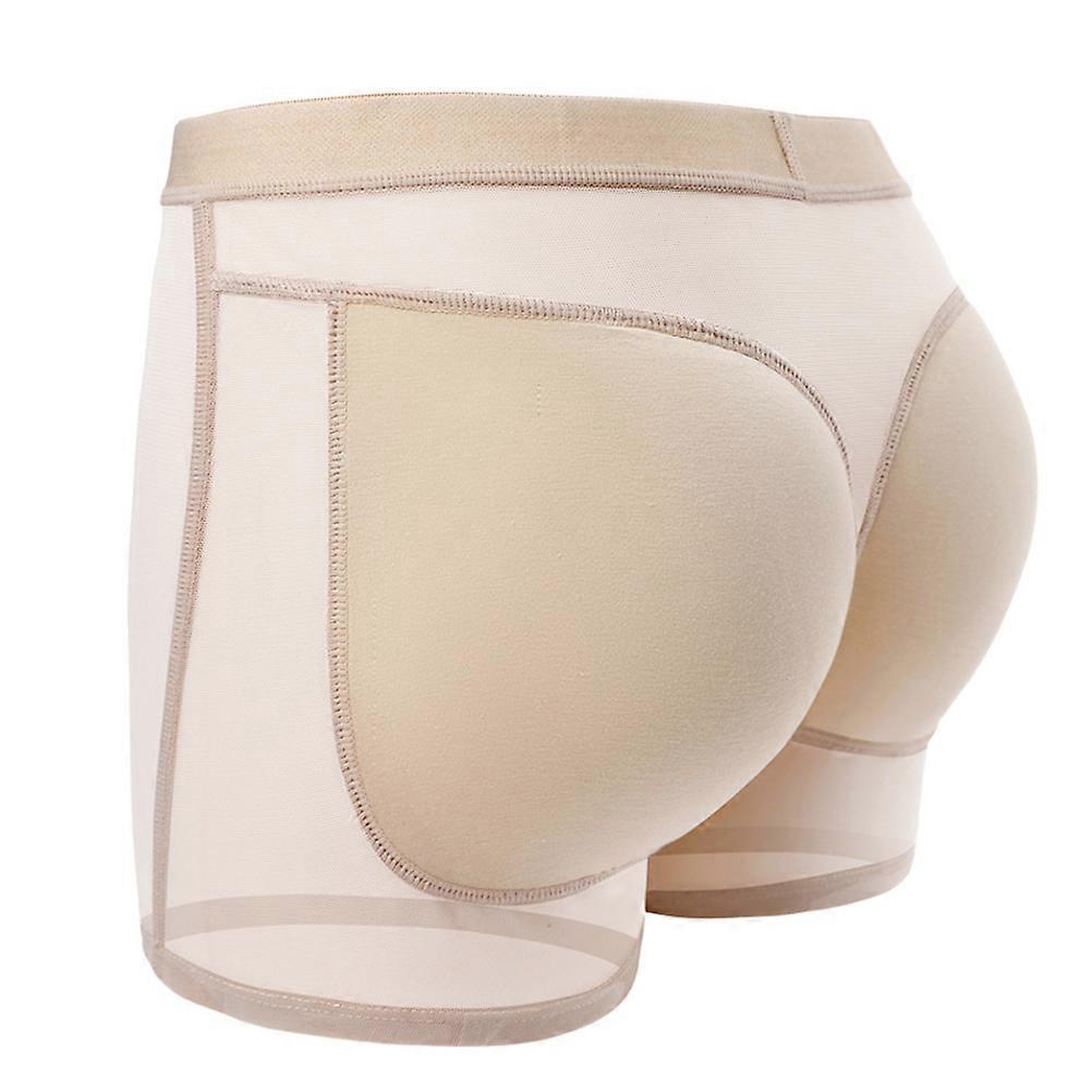 Sculpting Bodysuits Hip Lift Underpants Comfortable Underpants for Women Beige M 1Set Confidence Boosting