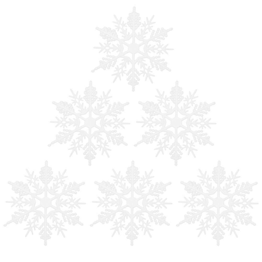 Tree Decorations Hanging Snowflake Christmas Style Ornaments For Wall And Door 6Pcs