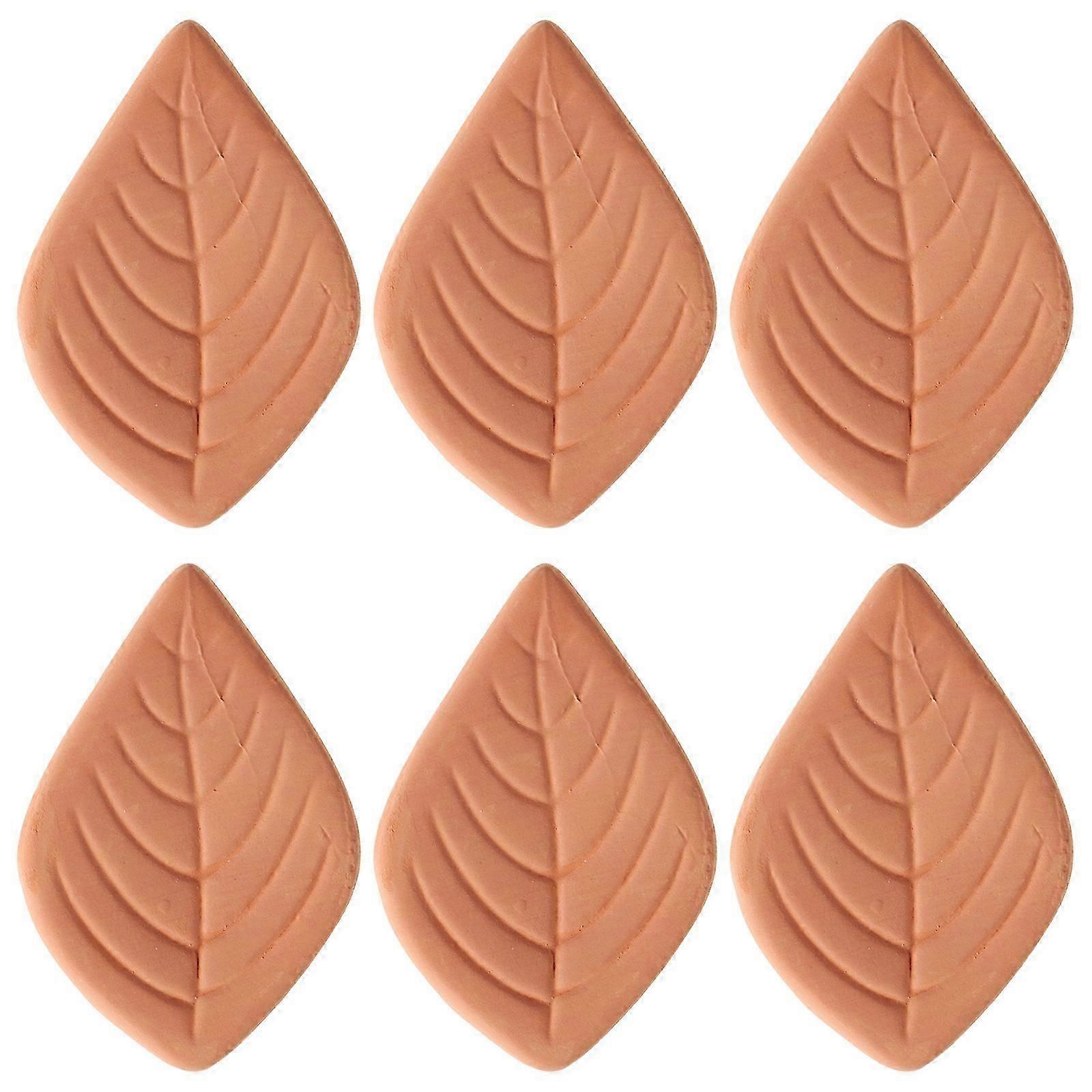 6pcs Terracotta Sugar Saver Leaf for Reusable Softener