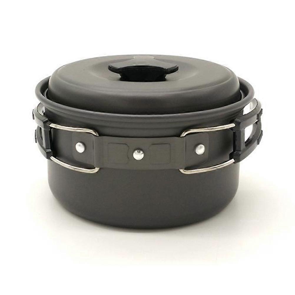 Portable Cooking Pot Multi-Function Cooking Pot Black For Picnic 1Pc