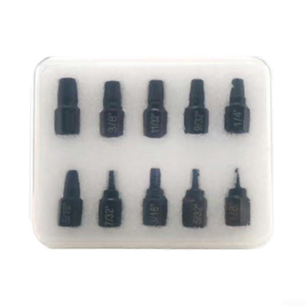 Heavy Duty Screw Extractor Set 10-Piece for Professionals, DIY Projects – Durable Steel, Various Sizes, High Torque