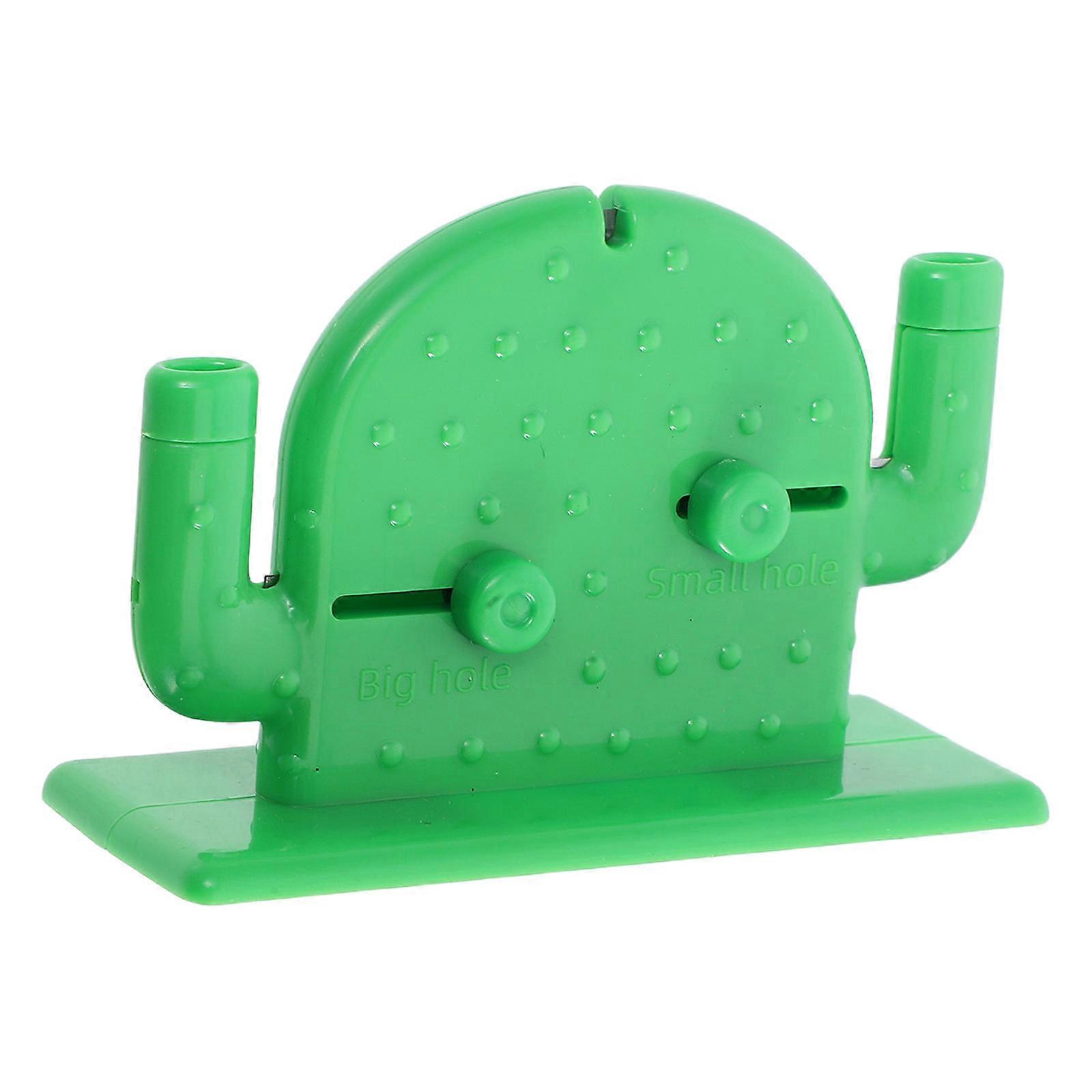 Flexible Drawstring Threading Tool Cactus Shaped For Hats Replacement Green 7.20X4.70X2.70CM 1Pack