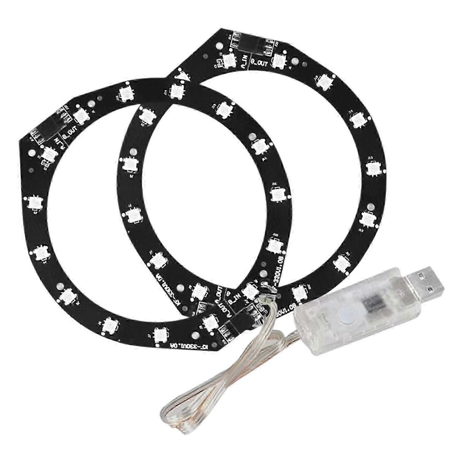 1 Set RGB LED Light Strip Accessories DIY Kit Ring for Game PS5 Host Home