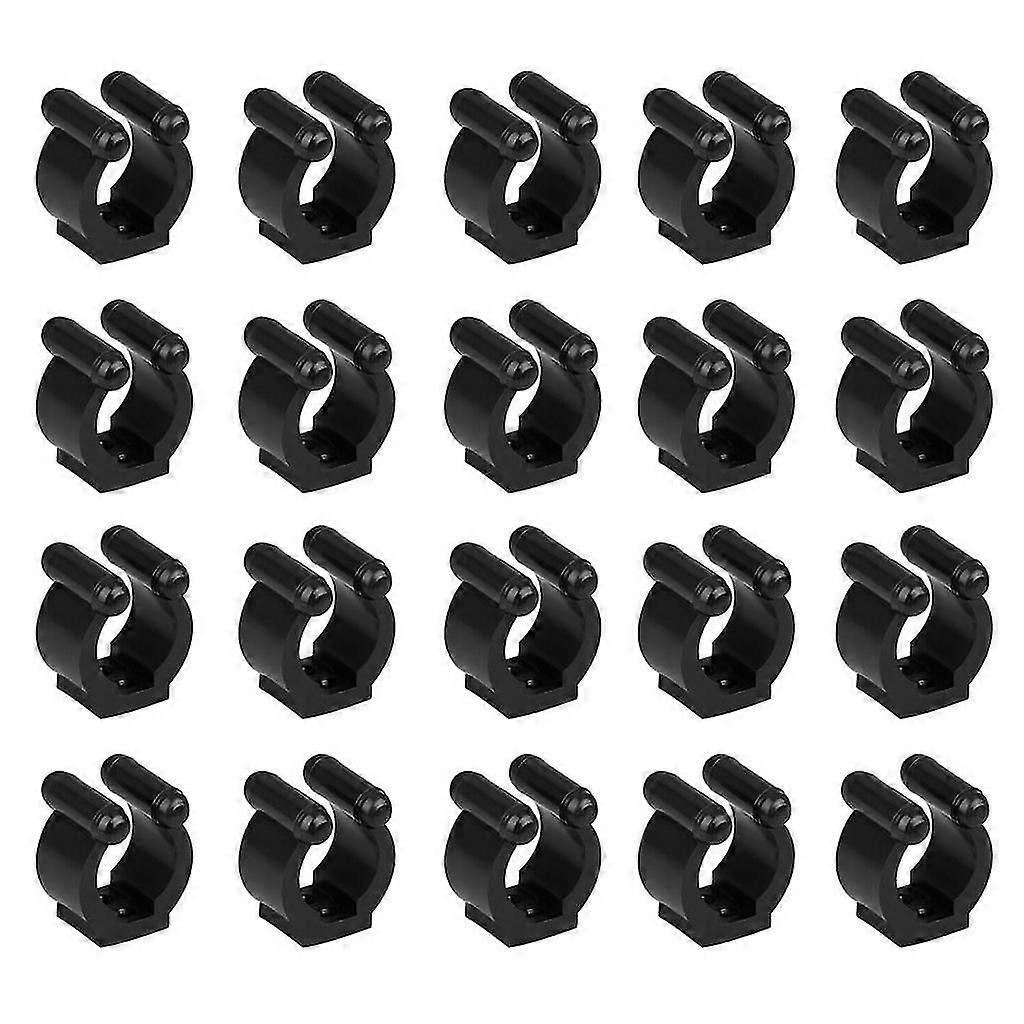 20x Pool Cue Fishing Rod Clips Clamps Storage Rack Billiards Cue Holder 24mm