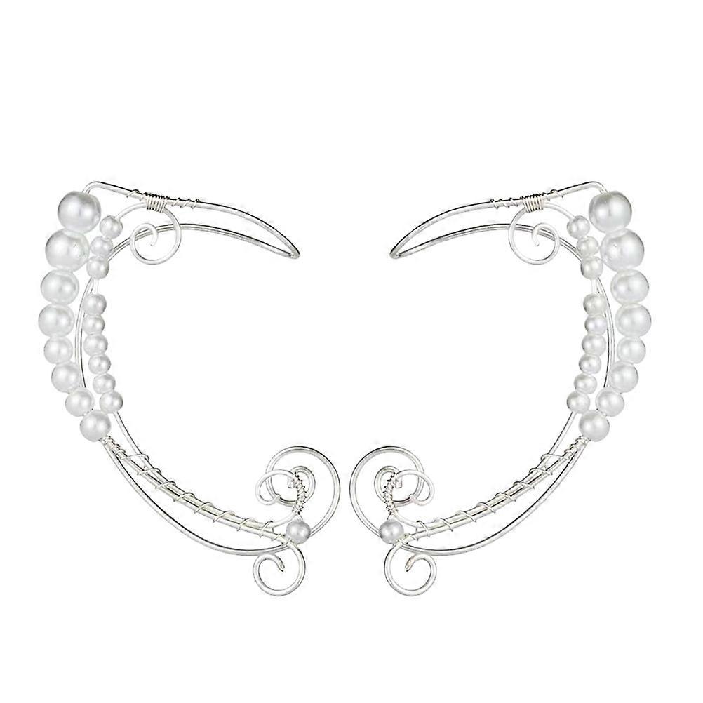 a refined and engaging product description based on your input:
**Elegant Pearl Ear Clip Earrings for Women – Lightweight Non Pierced Ear Hook