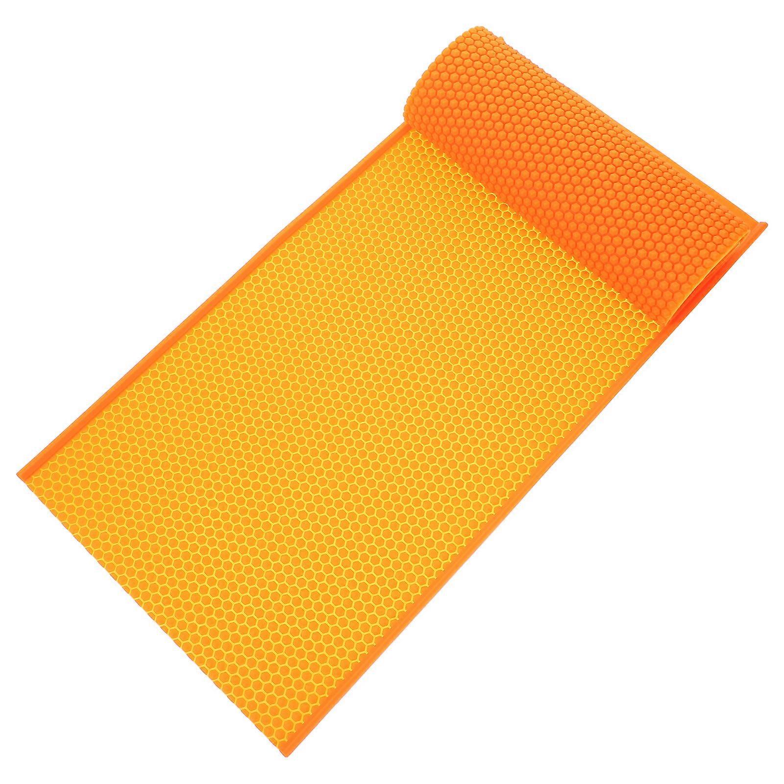 Beeswax Press Embosser Mold Beeswax Sheet Mold For Craft Creation Professionals 43.40X21.40X0.70cm Honeycomb 1Pcs