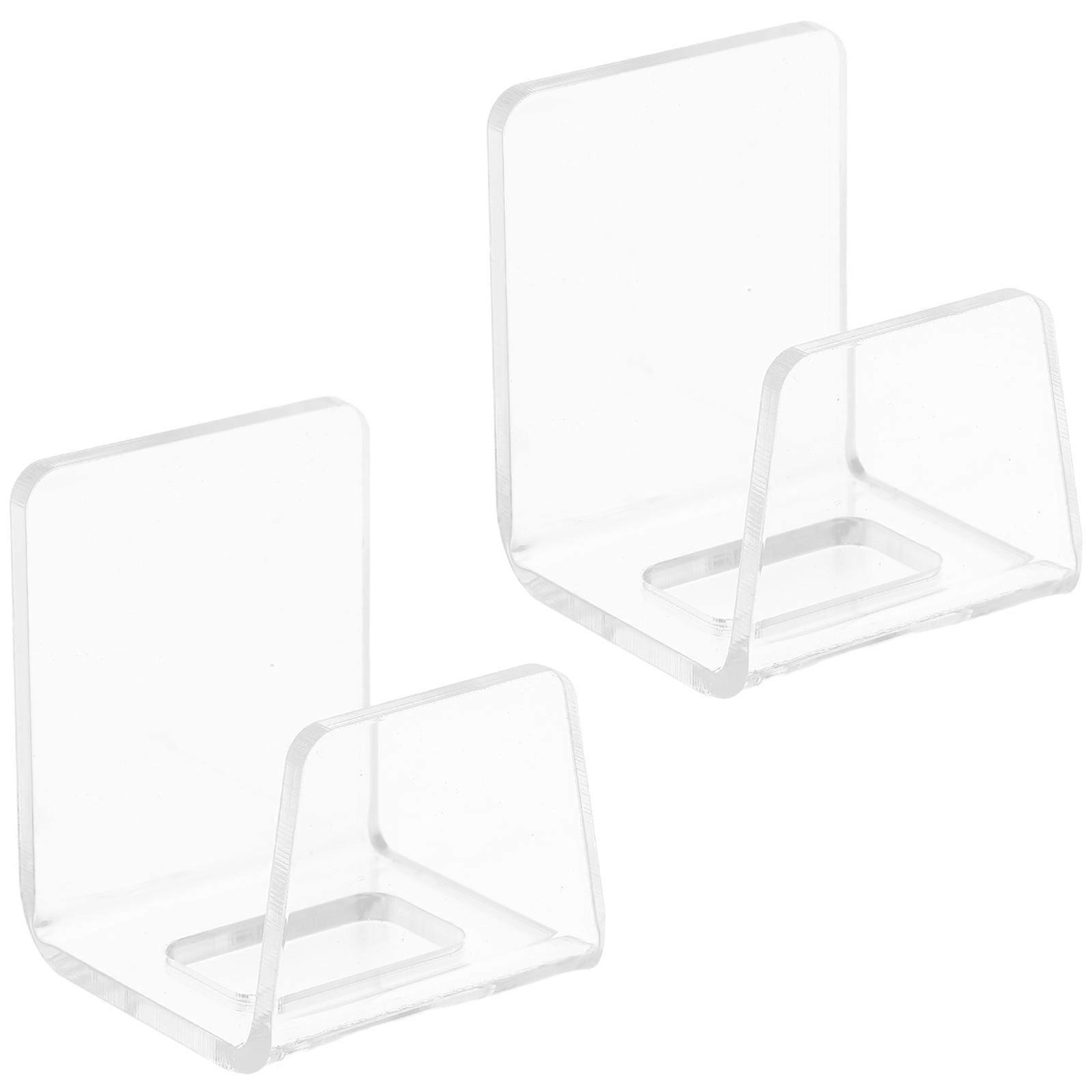 Acrylic Sponge Holder 2pcs, No Drill Sink Organizer for Kitchen or Bathroom, Efficient Drainage Dishcloth Rack, Space Saving Design