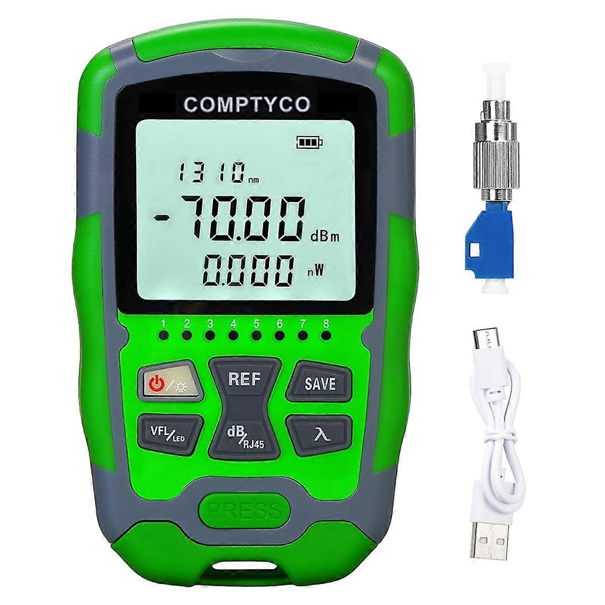 Mini Rechargeable Portable Fiber Optic Cable Tester with RJ45 Network Testing MC70-VFL 30KM Fiber O
