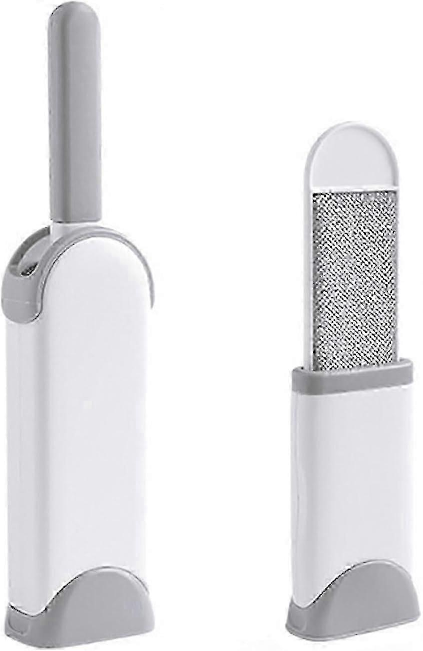 2-Pack Portable Lint Removal Brushes �C Dual-Sided Lint and Fur Remover with Self-Cleaning Base for Hair Cleaning on Furniture, Clothes, and 