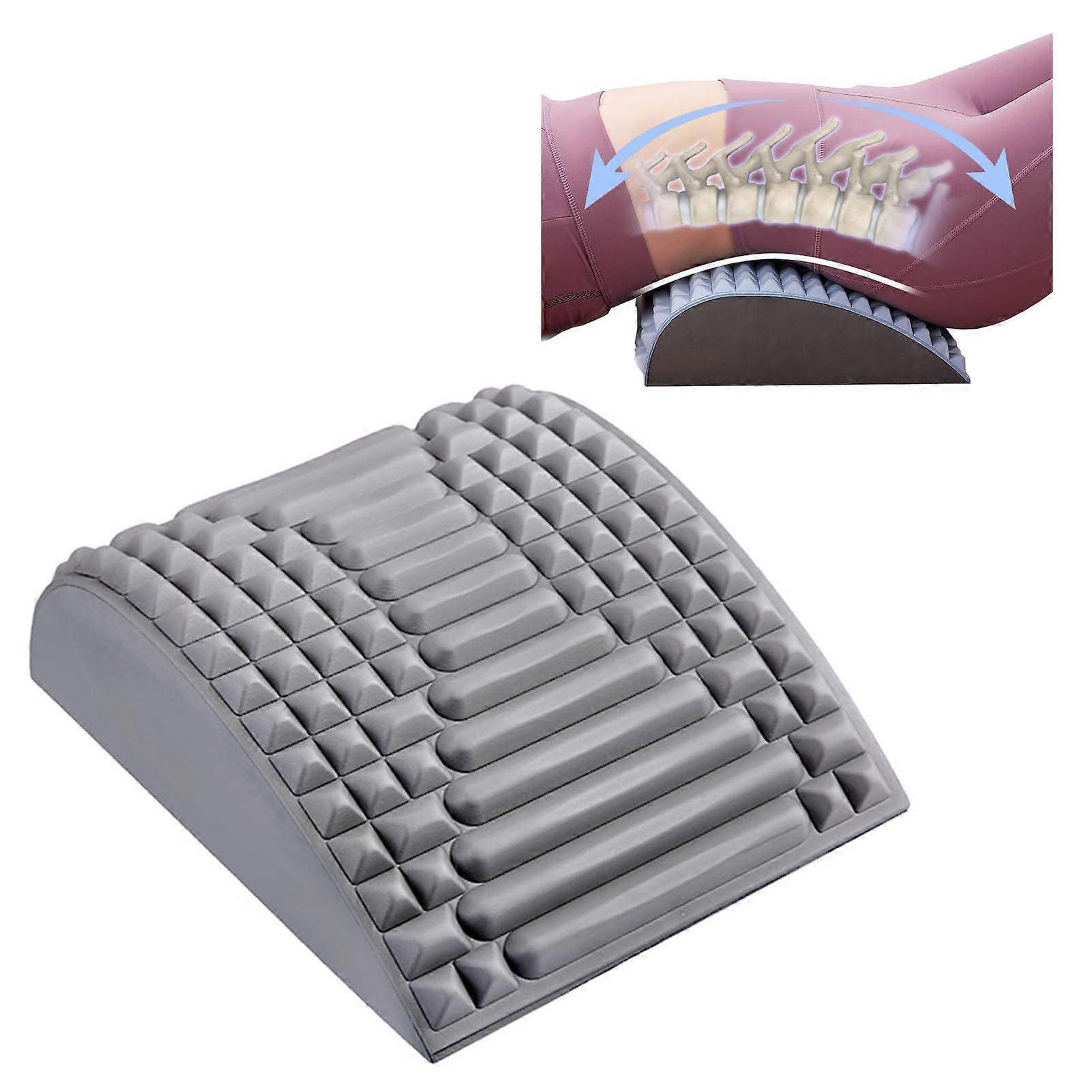 Refresh Neck and Back Stretcher for Lower Back Pain Relief, Posture Corrector, Grey Neck Cracker, Adjustable Design