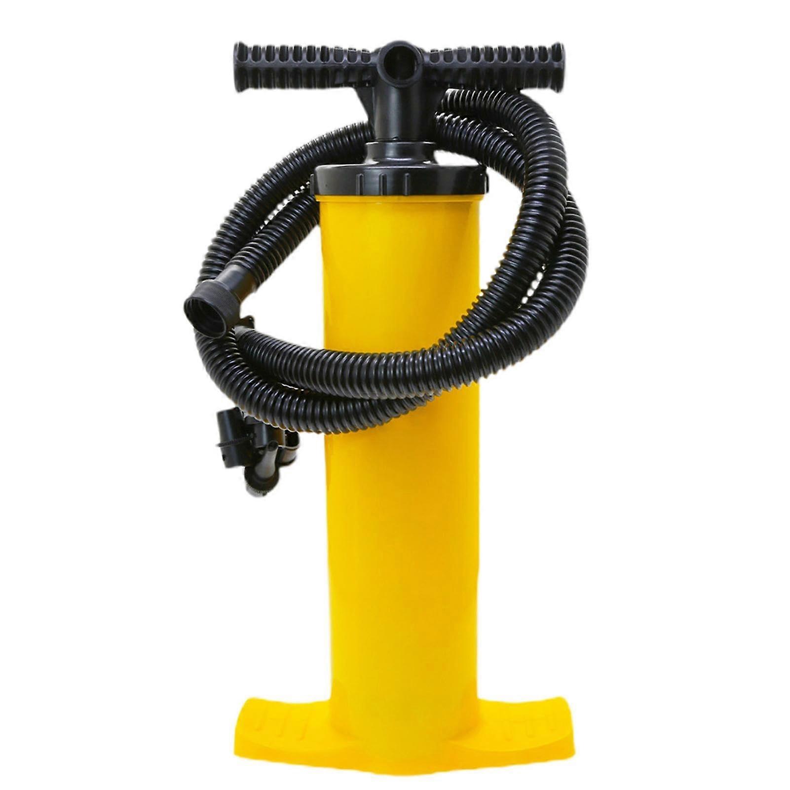 Hand Air Pump for Inflatable Boat and Bed, Two-Way High Pressure 4L Yellow Pump for Rafts and Air Cushions