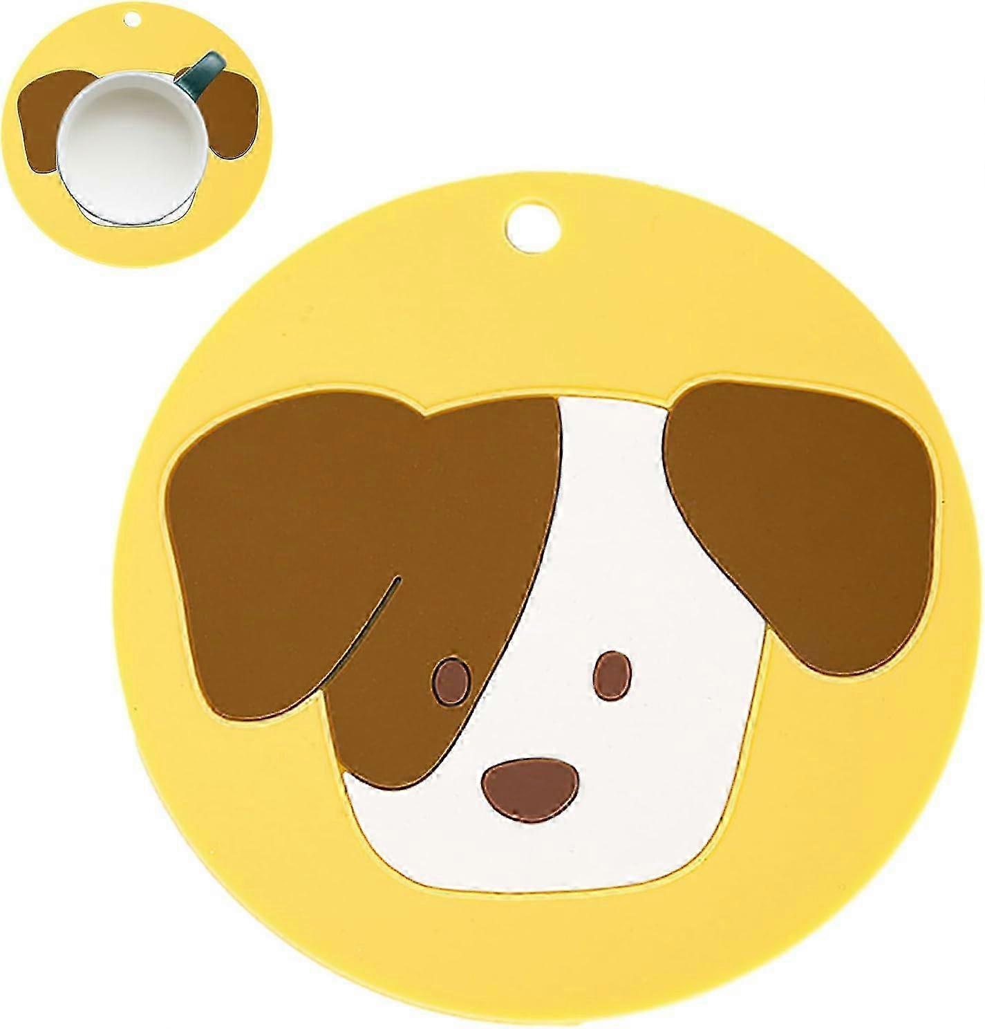 مفارش مائدة مستديرة إبداعية بنمط كرتوني ، وقايات زجاجية سميكة غير قابلة للانزلاق ، وسادات وعاء ماصة للأكواب ، ومناسبة لمختلف ب