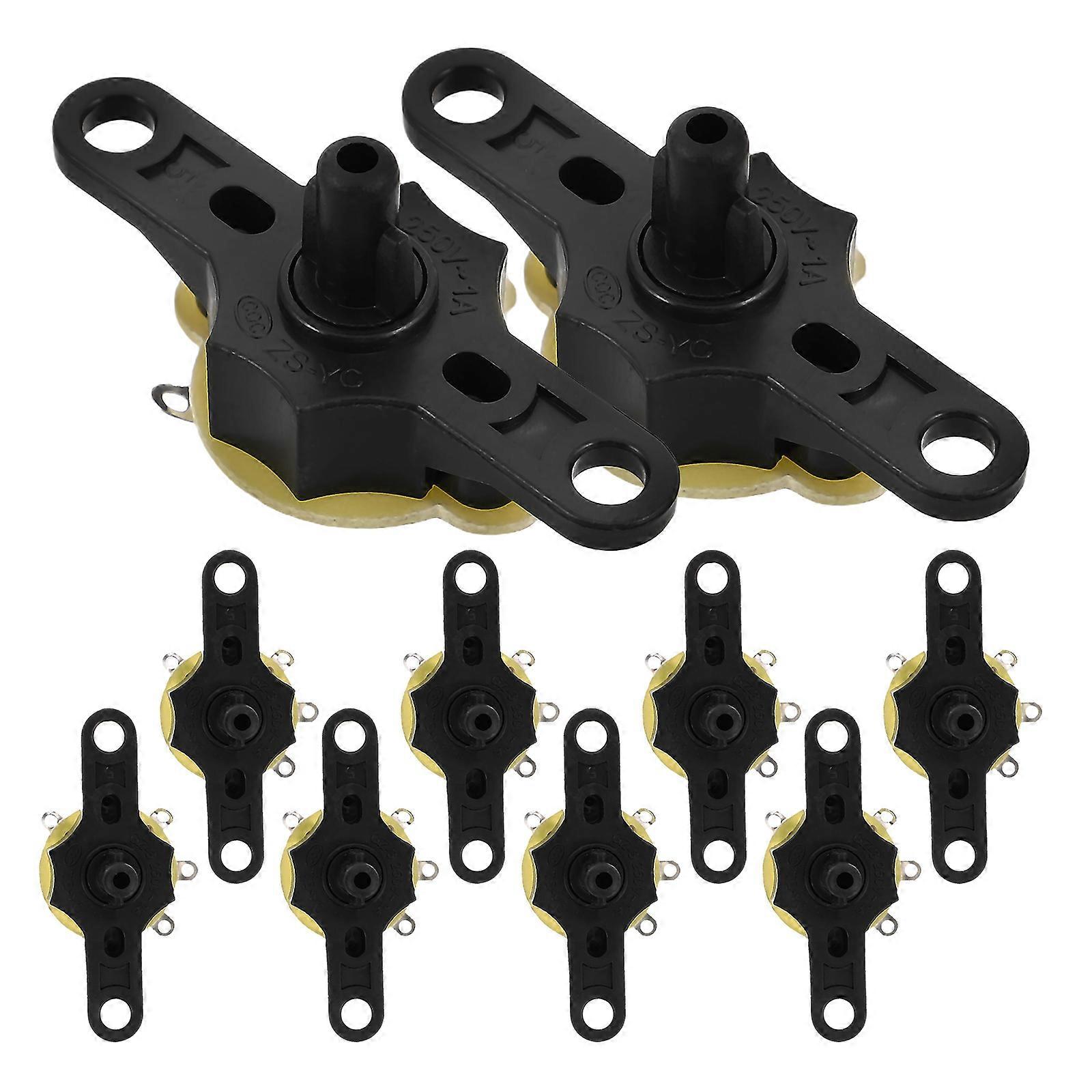 Knob Replacement Rotary Electrical Switch Black 5.50X2.50X2.50CM 10Pcs For General Users